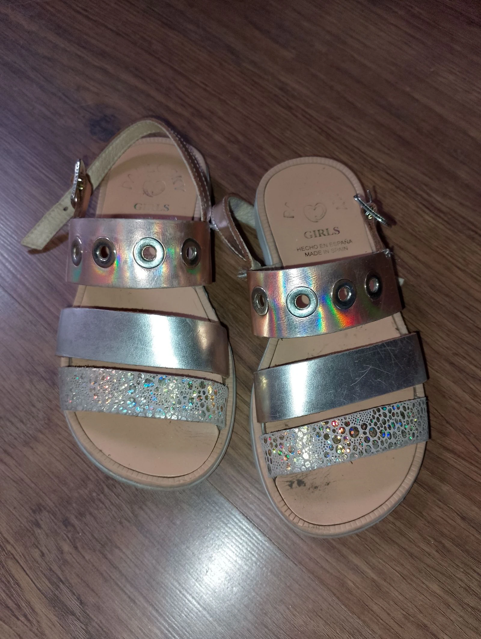 Sandales fille irisées à brides pailletées